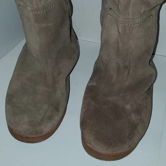 Sam Edelman Fur Fold Versatile High Knee Suede Boot Size 9 - Picture 2 of 16